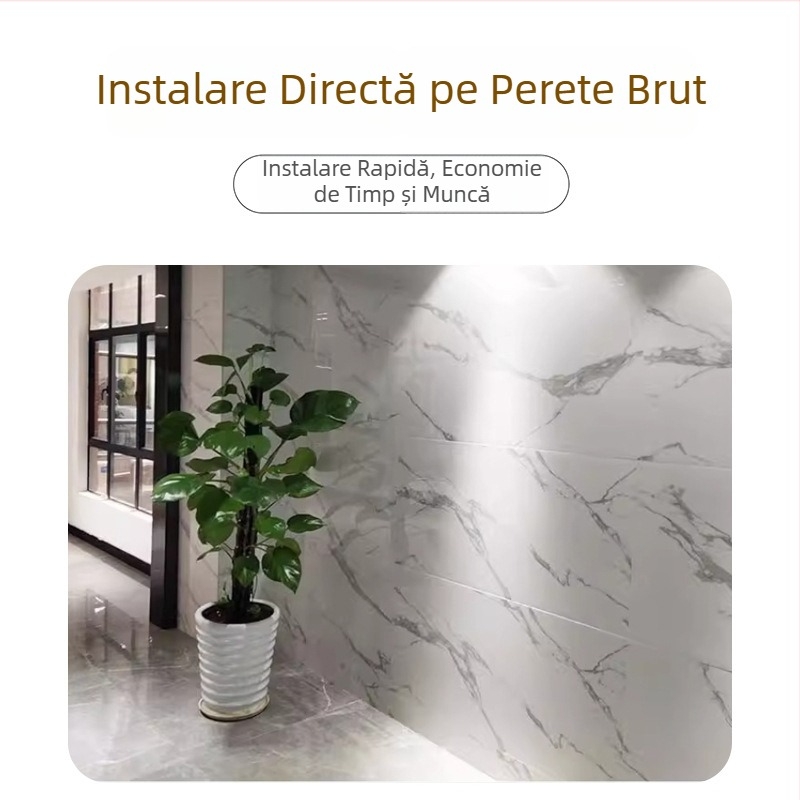 Panou UV din piatră-plastic, imprimare 3D, efect placare cu aur, imprimare HD, decor interior pentru fundalul televizorului