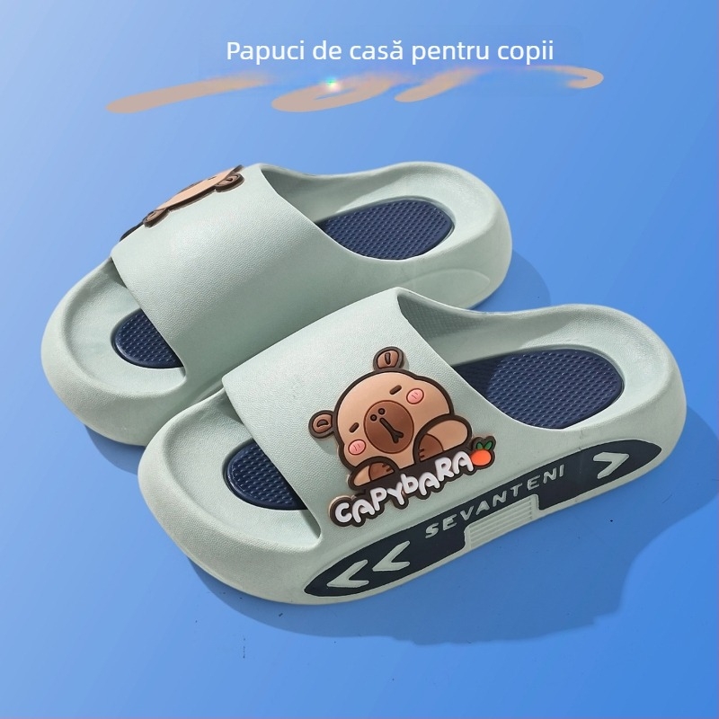 Sandale de vară cu desene animate pentru părinți și copii, talpă moale, anti-alunecare, pentru interior și exterior