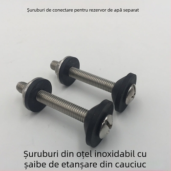 Șuruburi de conectare a rezervorului de apă al toaletei, șuruburi de blocare pentru WC, garnitură internă din cauciuc, șezut de WC din oțel inoxidabil
