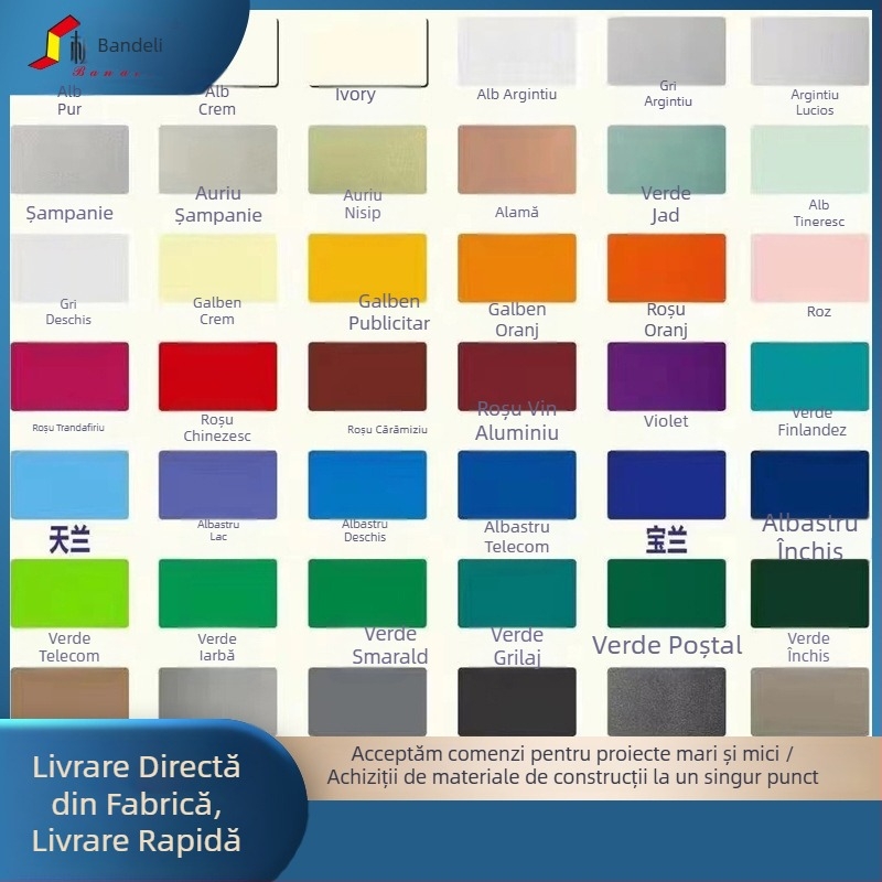 Auspicious panou din aluminiu-plastic, 4 mm culoare unică, panou decorativ exterior pentru perete, panou de reclamă/ferestă de perete de 3 mm