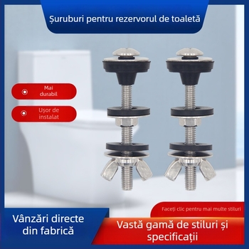 Șurub rezervor toaletă M6, oțel inoxidabil 304, tip split, etanș la scurgeri