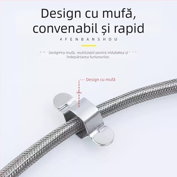 Cheie pentru furtunul de alimentare al robinetului, ventil unghiular pentru toaletă, racorduri de alimentare cu apă pentru chiuvetă și lavoar, piulițe, accesorii detașabile