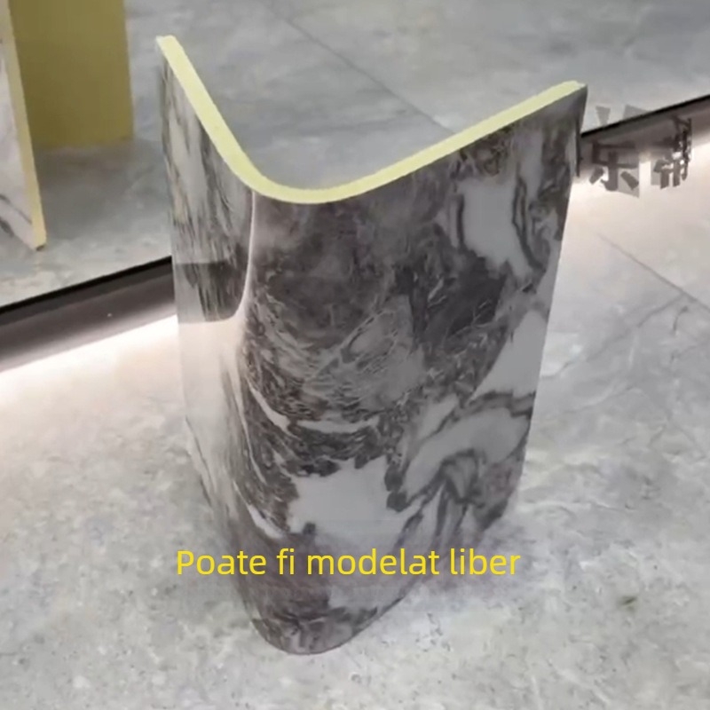 Panou perete PET cu marmură din cristal de carbon – protecție integrată a peretelui, panou decorativ interior pentru fundal