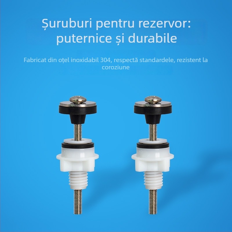 Șuruburi pentru rezervorul de toaletă M6, oțel inoxidabil 304, pentru rezervor divizat, antiderapante și împotriva scurgerilor