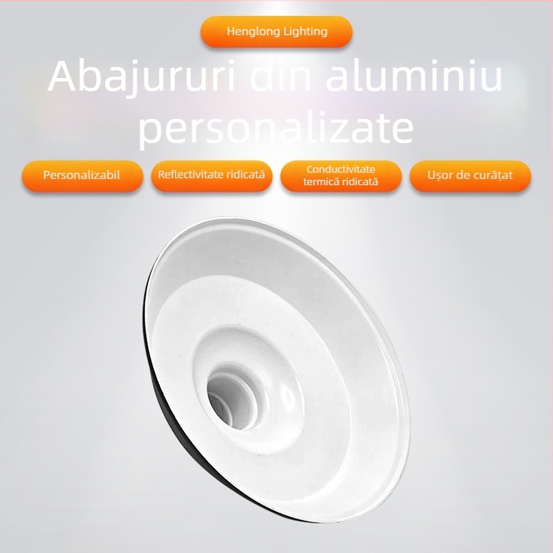 Abajur din aluminiu cu reflector pentru iluminat industrial în atelier
