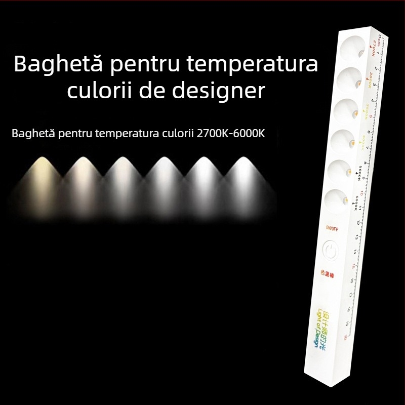 Bețișor de afișare a temperaturii de culoare cu spot LED în tub – termometru multifuncțional