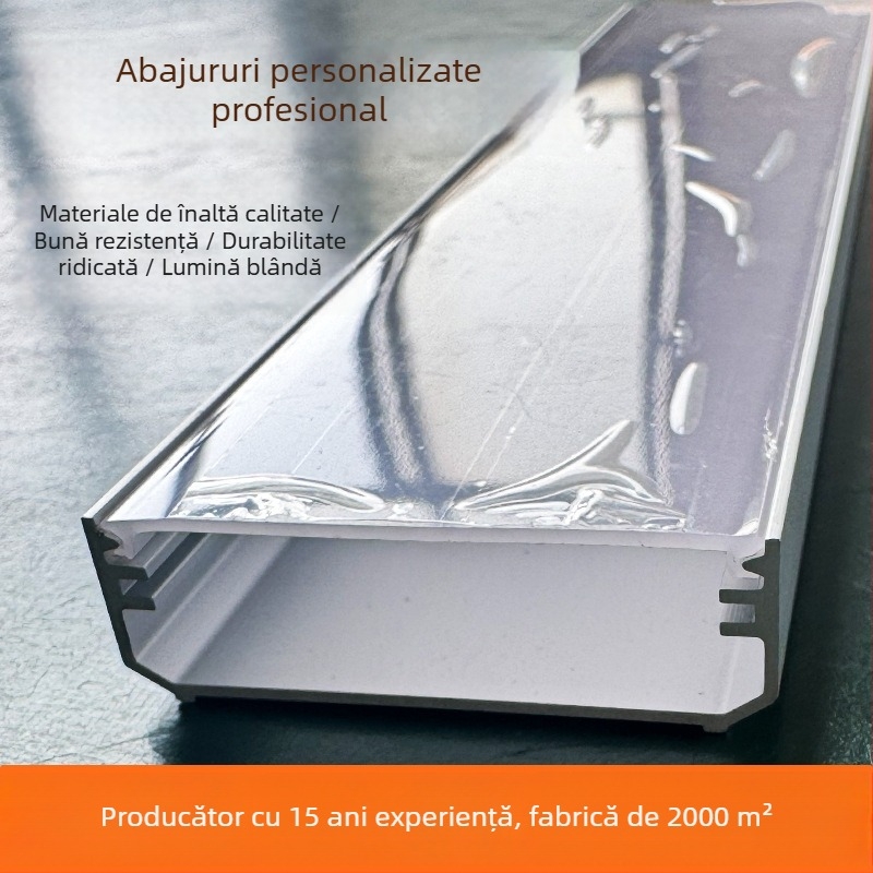 Abajur plat cu senzor, din acril/PC pentru iluminat interior pe plafon, protecție împotriva luminii, anti-îngălbenire, rezistent la temperaturi înalte