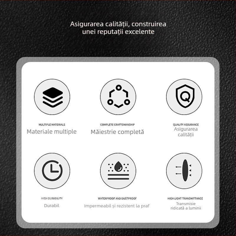 Abajur plat cu senzor, din acril/PC pentru iluminat interior pe plafon, protecție împotriva luminii, anti-îngălbenire, rezistent la temperaturi înalte