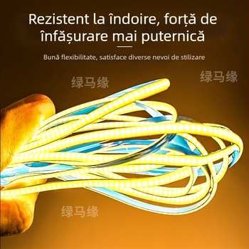 Lumină COB liniară, lățime 5 mm, în canal de aluminiu, pentru montaj încastrat, 12/24 V, pentru dulap de vin și vitrină, poate fi tăiată