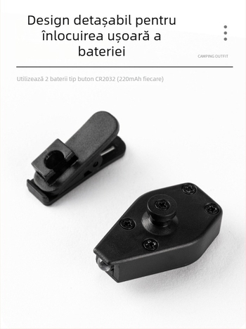 Lampă mică cu clips pentru camping în aer liber, lumină pentru ochelari sau pălărie, iluminare pentru lectură, lampă portabilă pentru pescuit