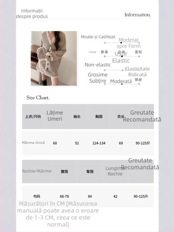 Set cardigan tricotat cu dantelă la margine și fustă pentru primăvară Zy3913