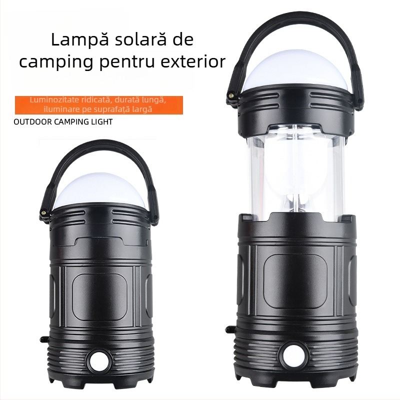 Lampa LED pentru camping în aer liber Hui Hong, reîncărcabilă USB, durată mare a bateriei, luminozitate ridicată, portabilă