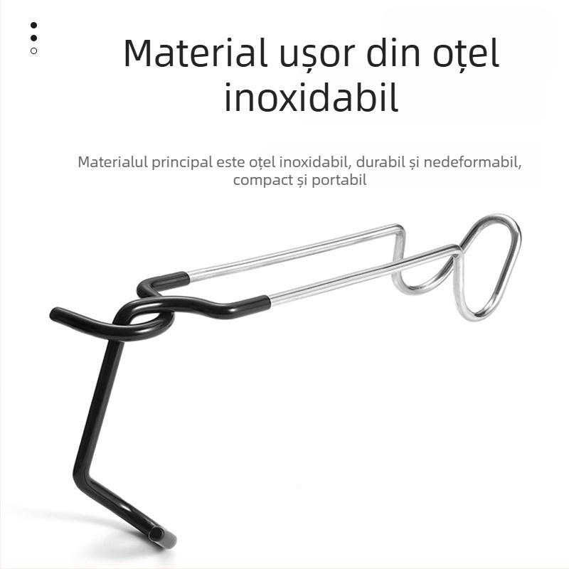 Nouă agățătoare din oțel inoxidabil, tip clip, pentru lumini de camping — cârlig multifuncțional pentru haine, genți și plase de uscare