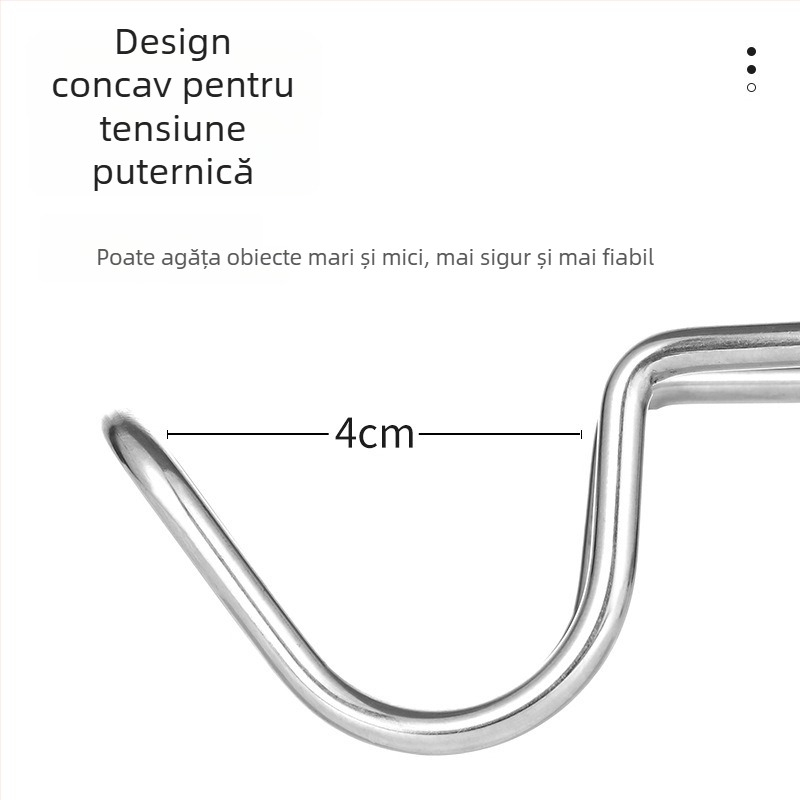 Nouă agățătoare din oțel inoxidabil, tip clip, pentru lumini de camping — cârlig multifuncțional pentru haine, genți și plase de uscare