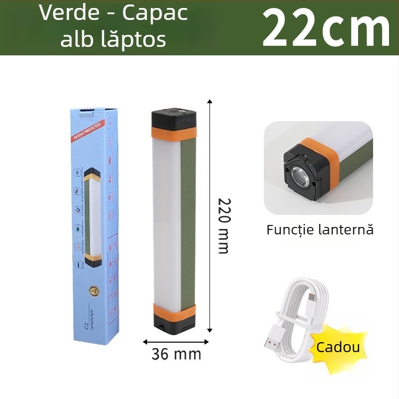 Lampă LED reîncărcabilă pentru cort, iluminat pentru camping, lampă de urgență multifuncțională