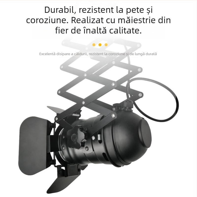 LED track light în stil retro american, cu suport telescopic cu patru brațe — set pentru magazine de haine, scenă și restaurante