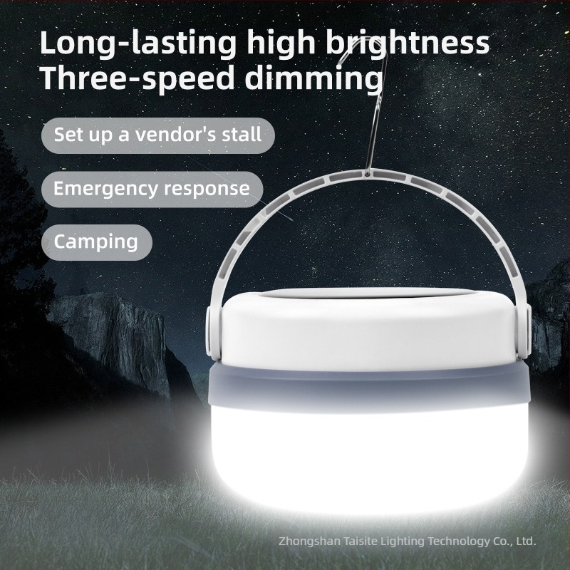 Lampa de camping reîncărcabilă pentru ambientare, lanternă pentru cort cu energie solară, LED ultra-luminos