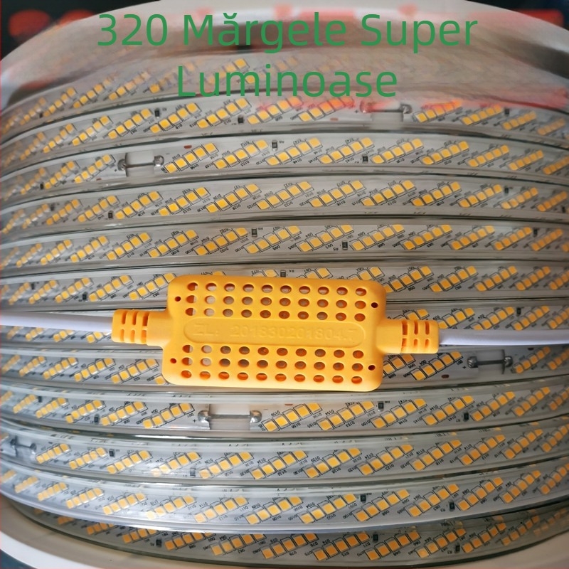 Bandă LED, tensiune redusă 24–36 V, iluminat exterior pentru tuneluri, garaje, mine și subsoluri, lungime 100 m
