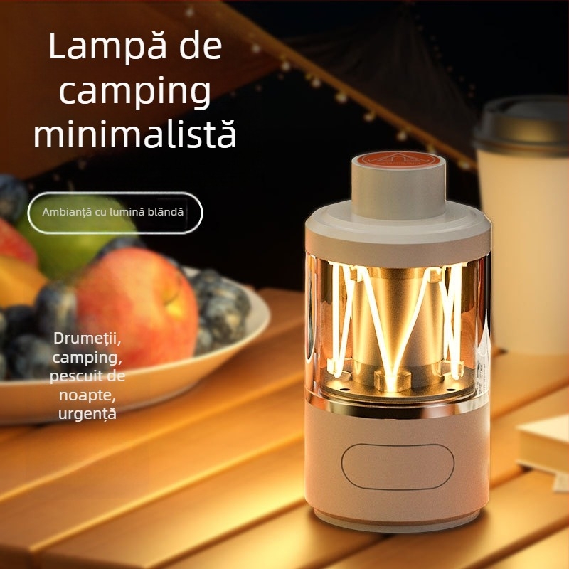 Lampa de camping cu reglaj continuu al luminozității, autonomie mare a bateriei — lampă portabilă pentru exterior