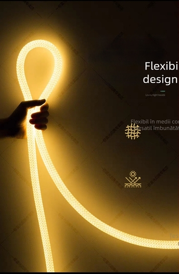 Bandă LED circulară din silicon, iluminare la 360°, flexibilă, bandă liniară pentru exterior