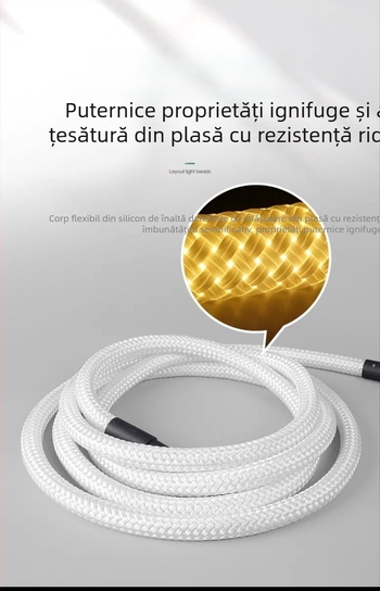 Bandă LED circulară din silicon, iluminare la 360°, flexibilă, bandă liniară pentru exterior
