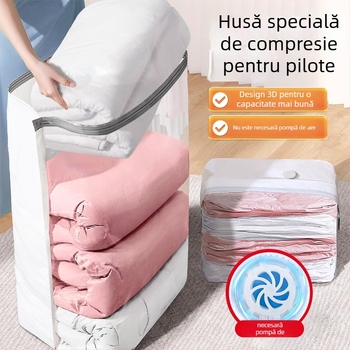 Pungi de vid fără pompă pentru depozitarea păturilor, duvetelor și jachetelor cu puf, protecție împotriva prafului și umezelii