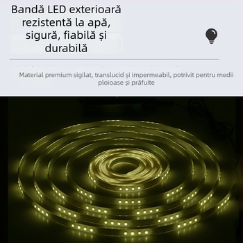 Benzi LED solare colorate pentru exterior, impermeabile, cu luminozitate ridicată, pentru decorarea grădinii și iluminare ambientală, vânzare en gros