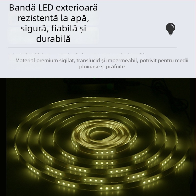 Benzi LED solare colorate pentru exterior, impermeabile, cu luminozitate ridicată, pentru decorarea grădinii și iluminare ambientală, vânzare en gros