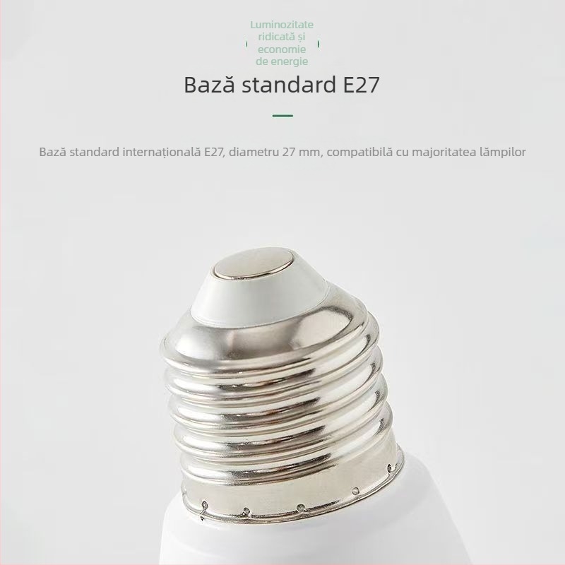 LED economisire de energie, ultra-luminosa, protecție pentru ochi, lampă de uz casnic cu bază mare E27, cilindrică, pentru dormitor și sufragerie, lumină albă și caldă