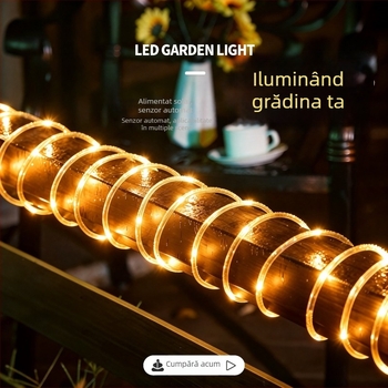 Lumini LED cu țeavă de cupru alimentate solar, șir cu telecomandă, multicolore, impermeabile pentru decor de sărbători
