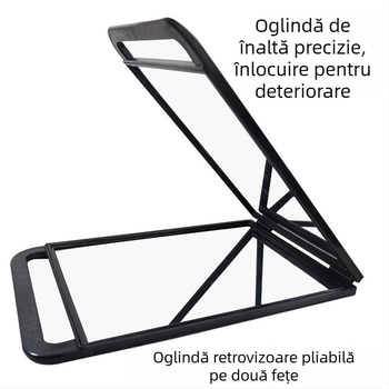 Oglindă de coafură cu două fețe, mare, pliabilă, pentru saloane – oglindă pentru machiaj și aranjare păr