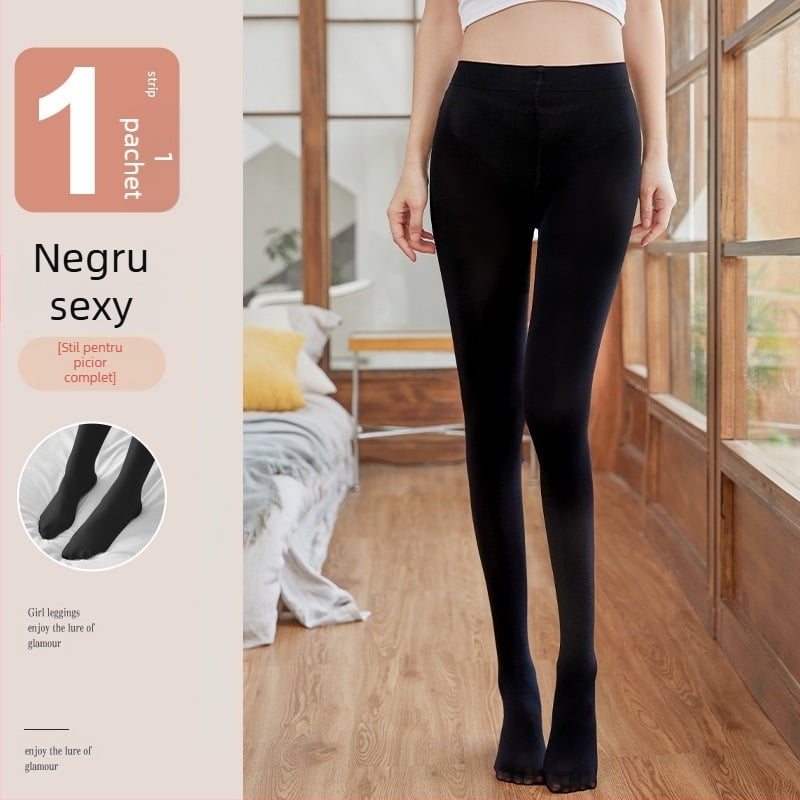 Colanți groși toamnă–iarnă, ridicare a feselor și modelare a picioarelor, aspect natural al pielii, nailon