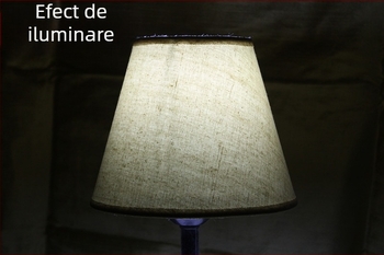 Abajur gri din pânză de in pentru lampă de masă cu soclu E27