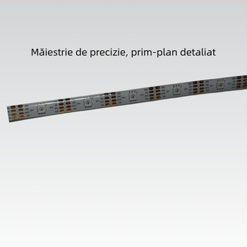 Bandă LED RGB IP65 montată pe suprafață, SK9822, 30 LED-uri, 5V, decorativă, cu efecte luminoase dinamice 5050 RGB