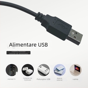 Bandă LED RGB 5050 flexibilă, telecomandă de 24 de taste, iluminare ambientală pentru televizor, decor în living, culori care se schimbă
