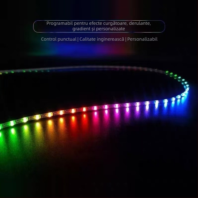 Bandă LED personalizată cu schimbare de culoare, ultra-îngustă, pentru spații e-sport, divertisment și karaoke, iluminare ambientală
