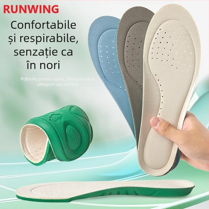 Tălpi de alergare, deodorante, respirabile, cu amortizare elastică; antiderapante, absorbante de transpirație, pentru baschet.