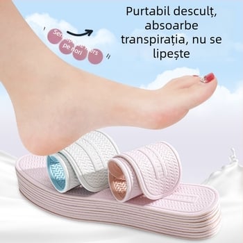 Tălpi de vară ultra-subțiri, respirabile, din latex, pentru bărbați și femei, ușoare, antiderapante, absorbante la transpirație