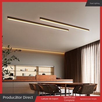 Lampă de plafon liniară nordic modern minimalist designer pentru birou, dormitor, living, sufragerie, bar și hol