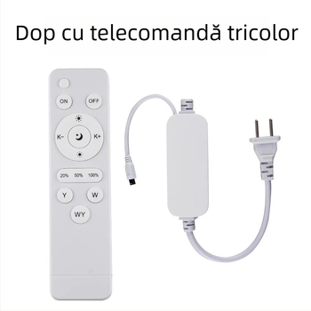 Shuoyu 220V controler pentru bandă LED tri-color cu schimbare de culoare, telecomandă infraroasă wireless, bandă LED flexibilă și conector de alimentare