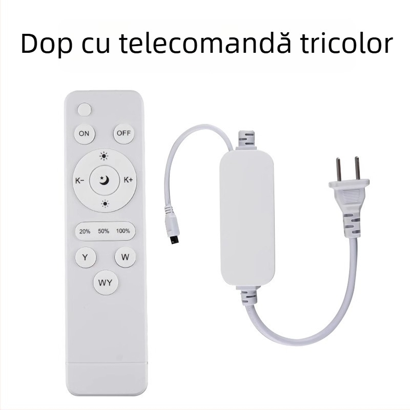 Shuoyu 220V controler pentru bandă LED tri-color cu schimbare de culoare, telecomandă infraroasă wireless, bandă LED flexibilă și conector de alimentare