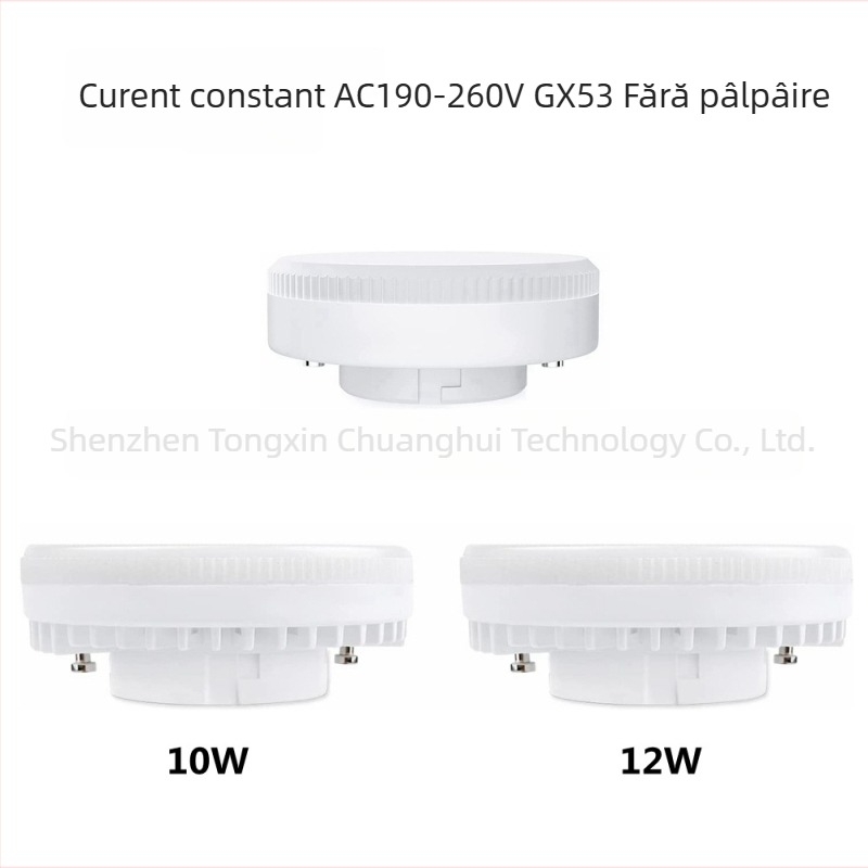GX53 sursă de lumină LED, 7W/9W/12W, plafon LED pentru bucătărie și dulap, fără pâlpâire, IP55