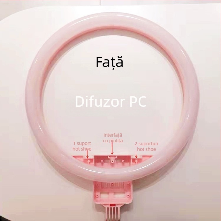 Inel de iluminare de 18 inch cu capac pentru telefon, echipament de iluminat pentru streaming live, inel de iluminare pentru înfrumusețare pentru influenceri