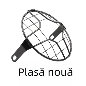 Capac de protecție pentru farul motocicletei, cu plasă retro, plasă verticală și plasă în formă de X