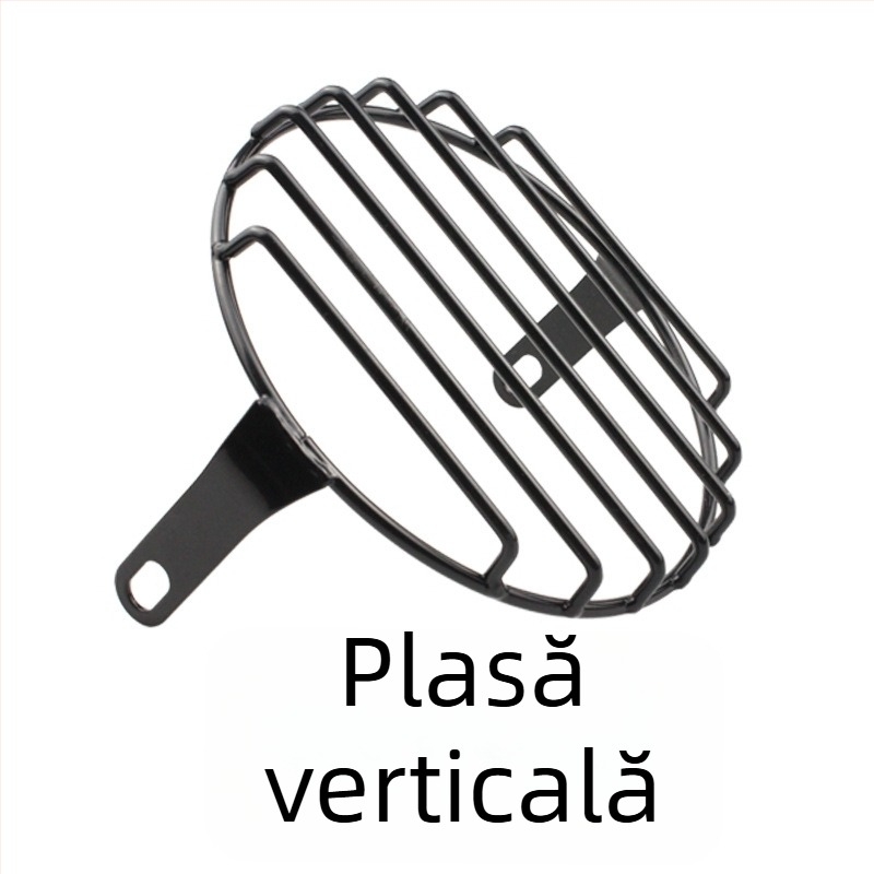 Capac de protecție pentru farul motocicletei, cu plasă retro, plasă verticală și plasă în formă de X