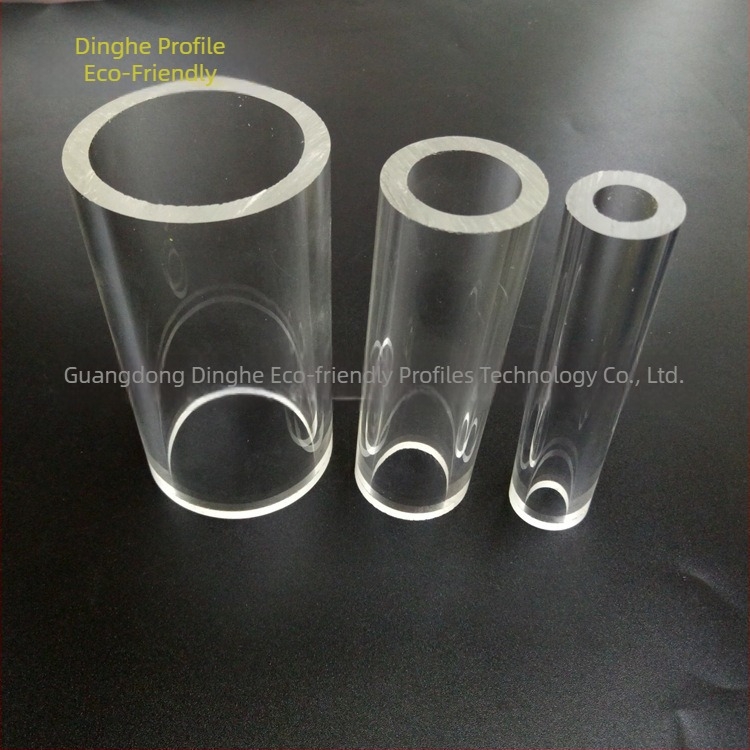 Tub PMMA transparent, cilindru circular din acril, prelucrabil, pentru abajur LED
