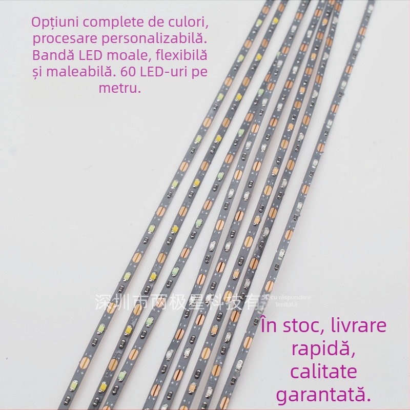 Bandă LED 5V 0805 pentru modele arhitecturale pe masă de nisip, bandă flexibilă îngustă de 2,5 mm, tăiată și compatibilă cu cutie de baterii