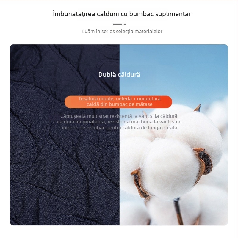 Geacă căptușită pentru toamnă-iarna pentru femei de vârstă mijlocie și mai în vârstă, top elegant pentru femei, palton ușor din bumbac, mărime mare
