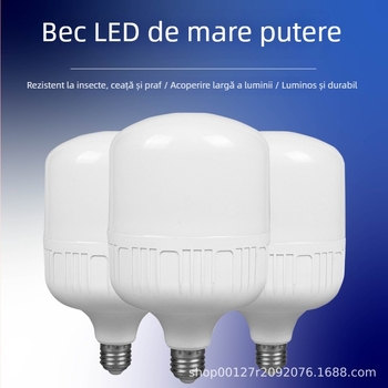 LED Bec Globe E27 – Ultra Strălucitor, Putere Mare, Fascicul 120°, CRI 70–80, 220V