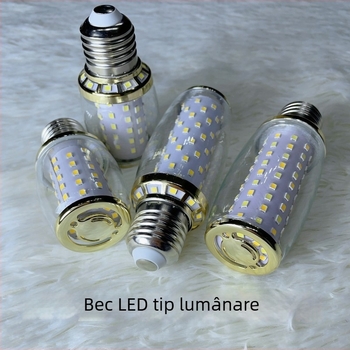 Lampă LED tip porumb E1427, soclu cu filet E27/E14, curent constant, fascicul de 360°, iluminare pentru casă